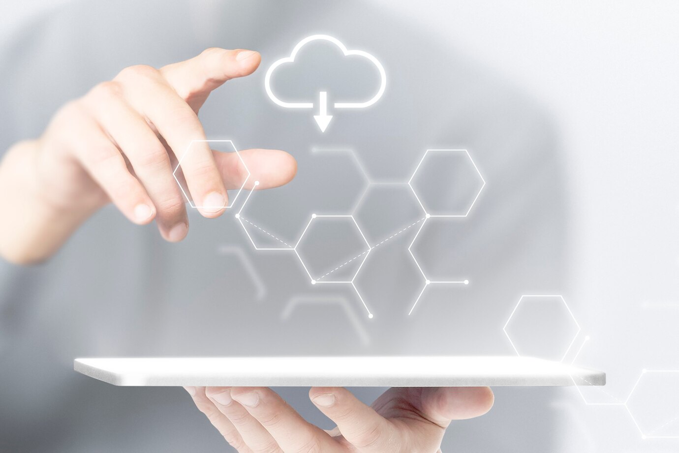 Cloud system tablet background smart technology remixed media
