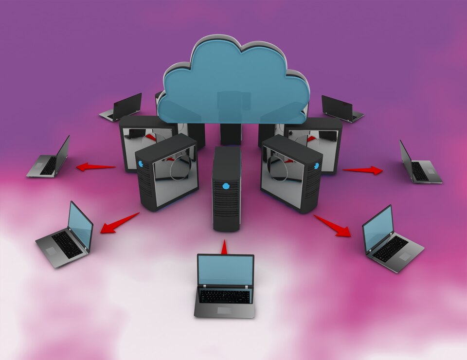3d rendering Computer network
