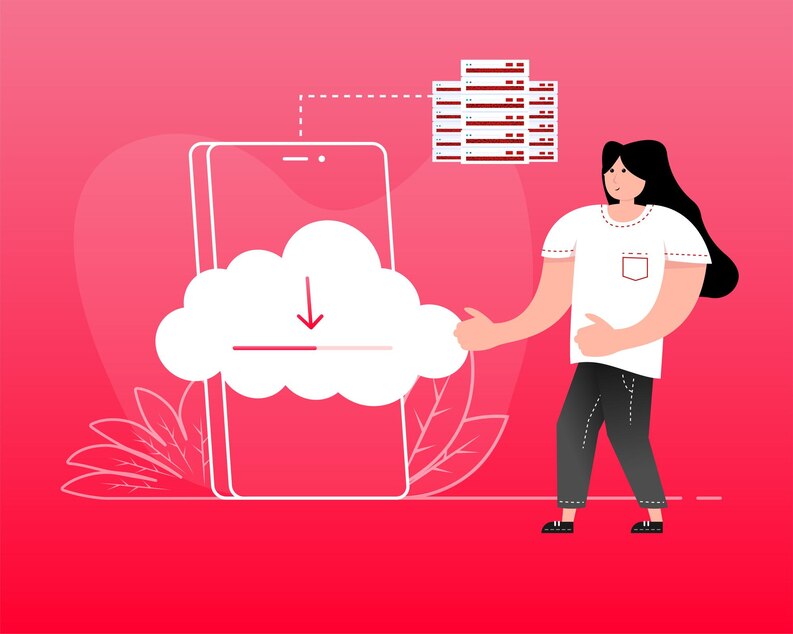 Data base people in cartoon style Infographic for mobile device