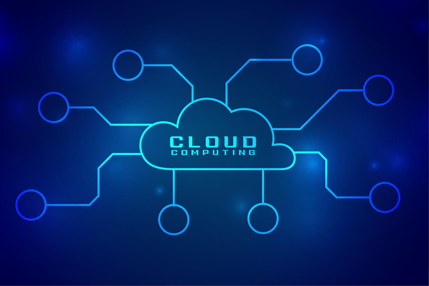 Cloud computing digital technology concept connection