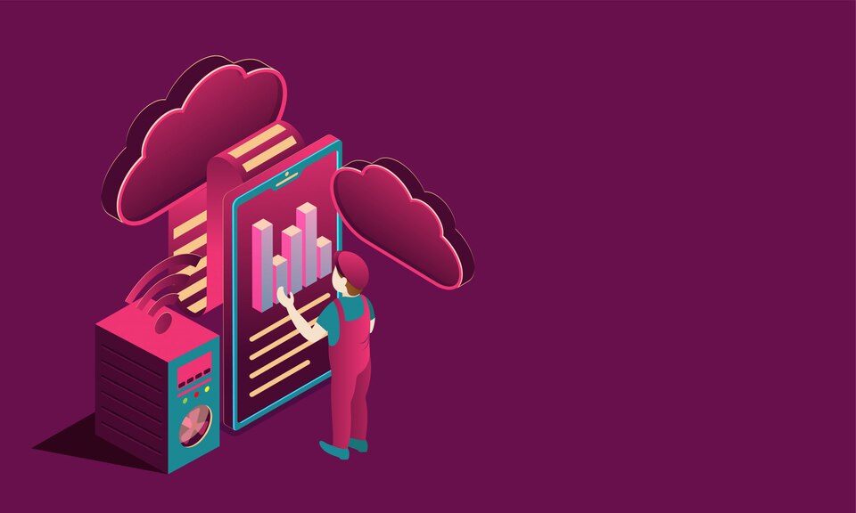 Data management or cloud networking concept