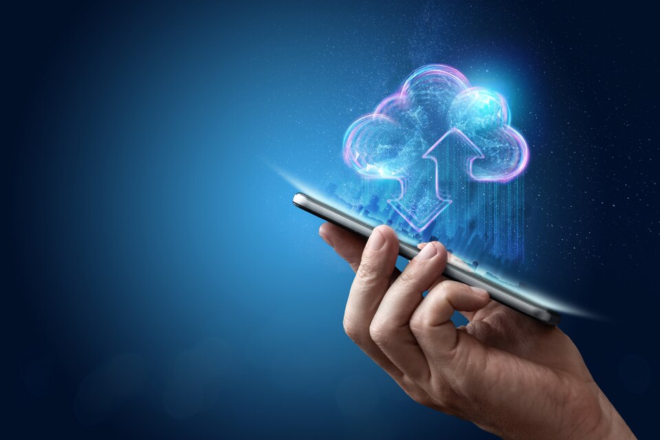Technology blockchain abstract background