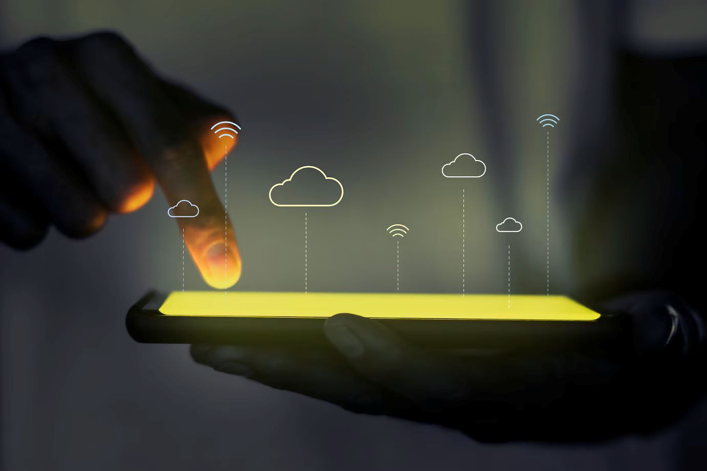 Hologram projector screen with cloud system technology