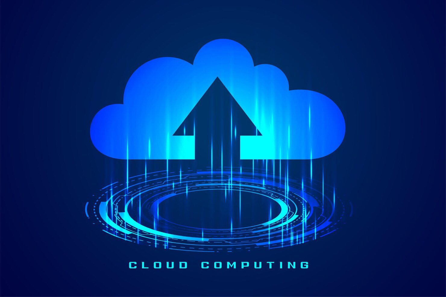 Digital web cloud computing background