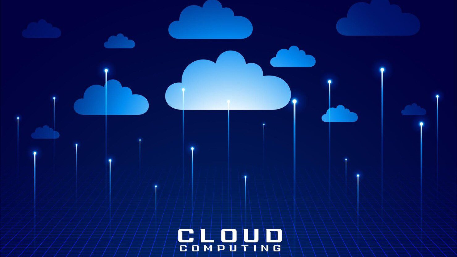 Cloud technology digital computing futuristic design