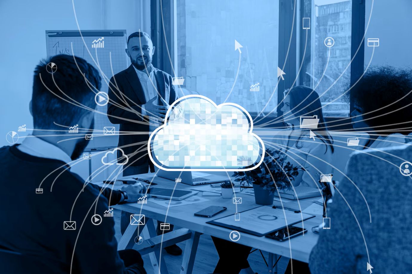Saas concept collage