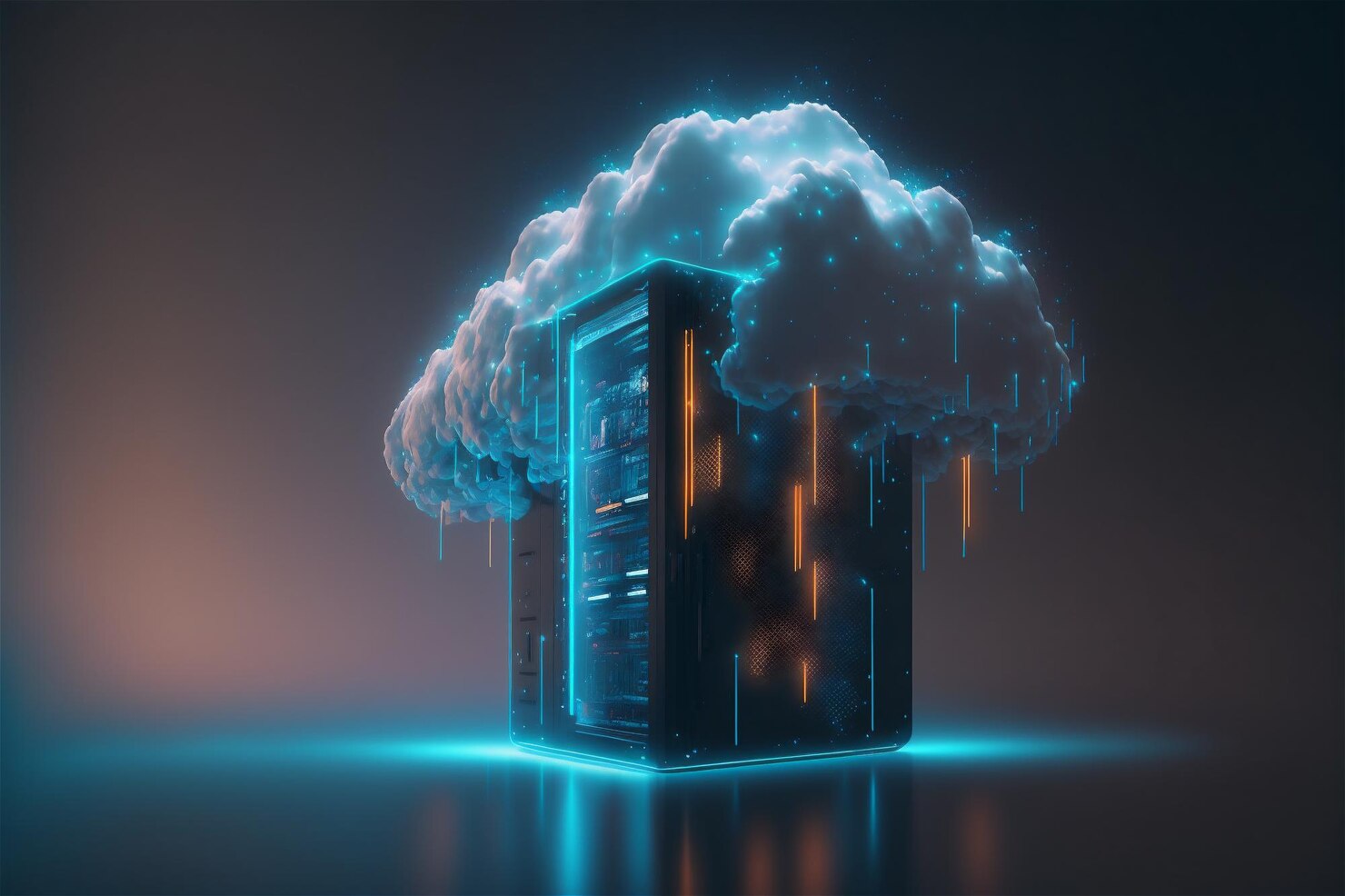 Server cloud data storage concept solution web database