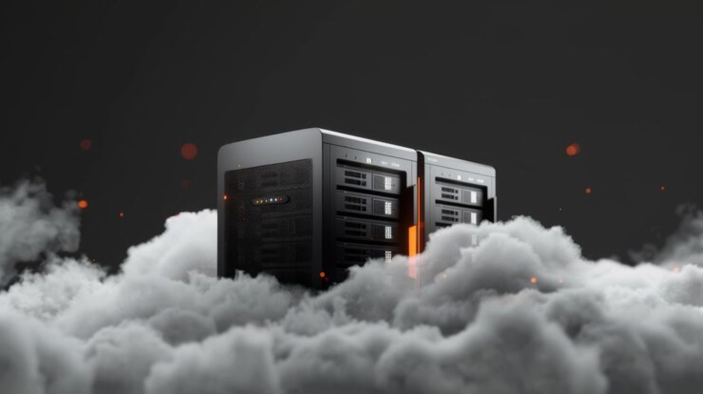 Two dell brand appliance in the clouds