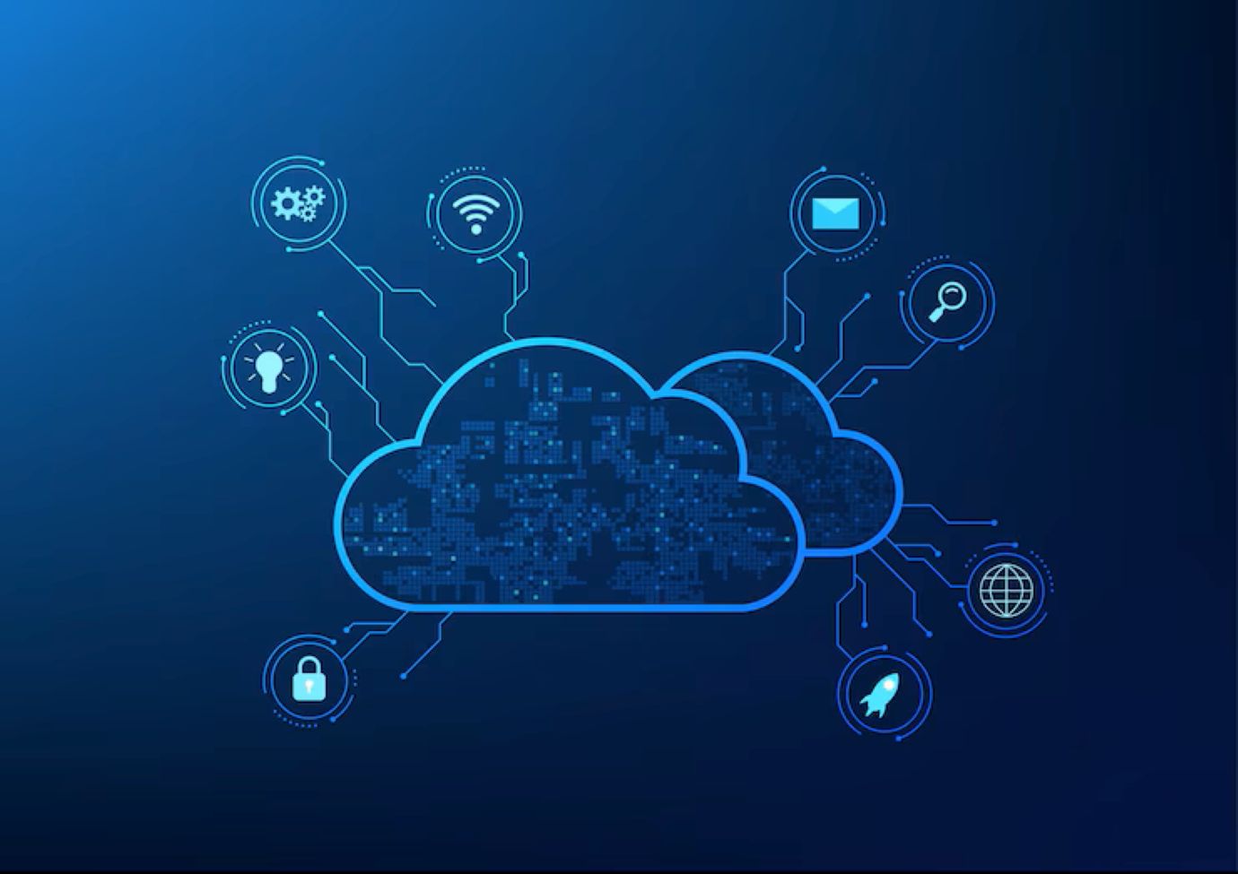 Cloud technology cloud storage compilation of cyber via internet