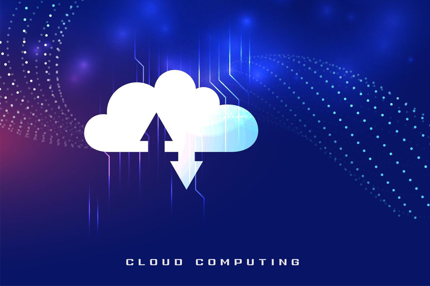 Cloud computing futuristic background for internet connectivity