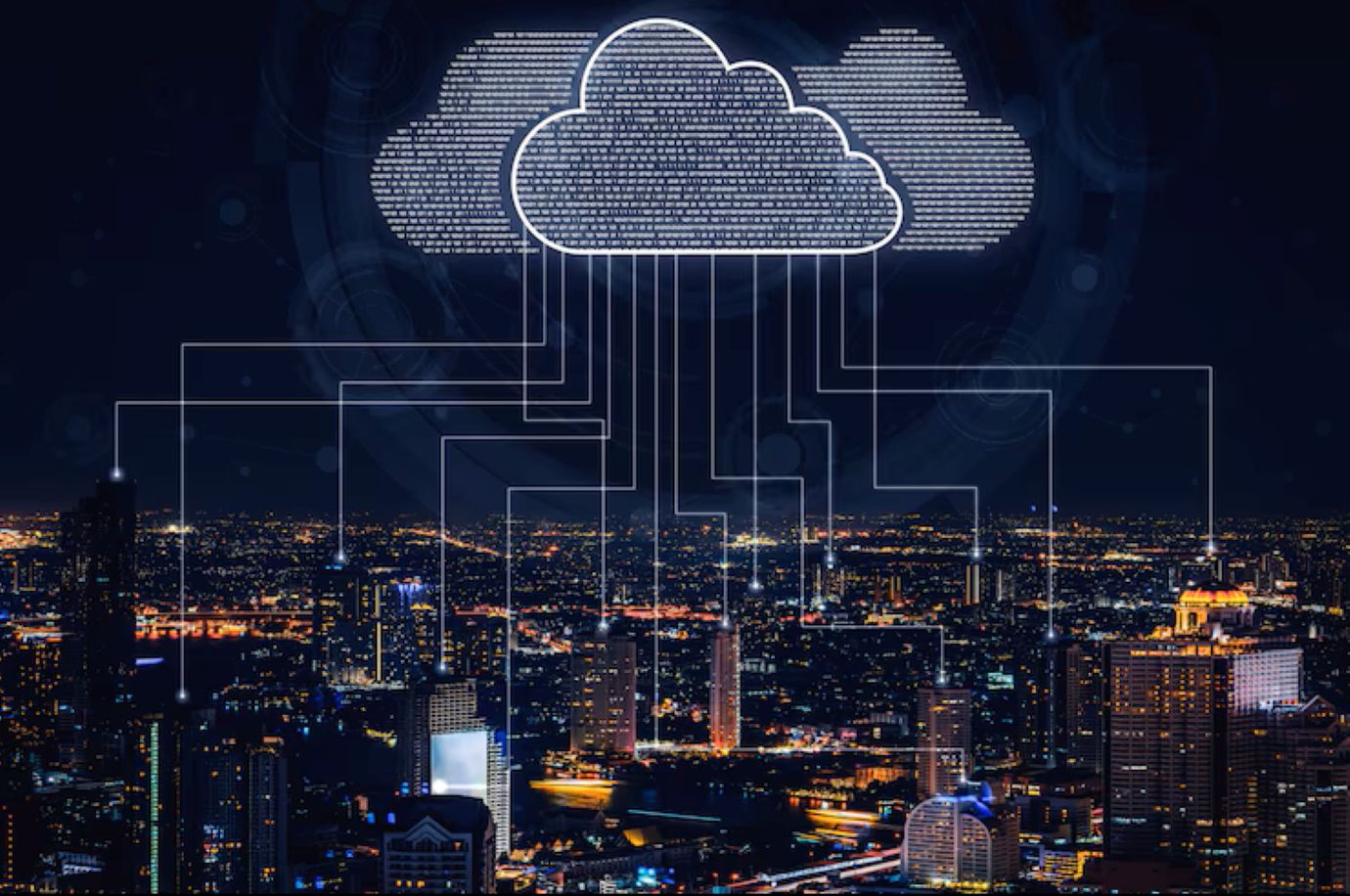 Cloud computing technology and online data storage for business network