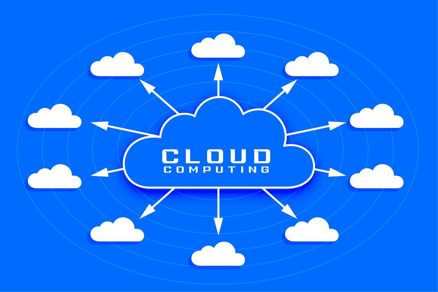 Digital cloud computing data transfer concept