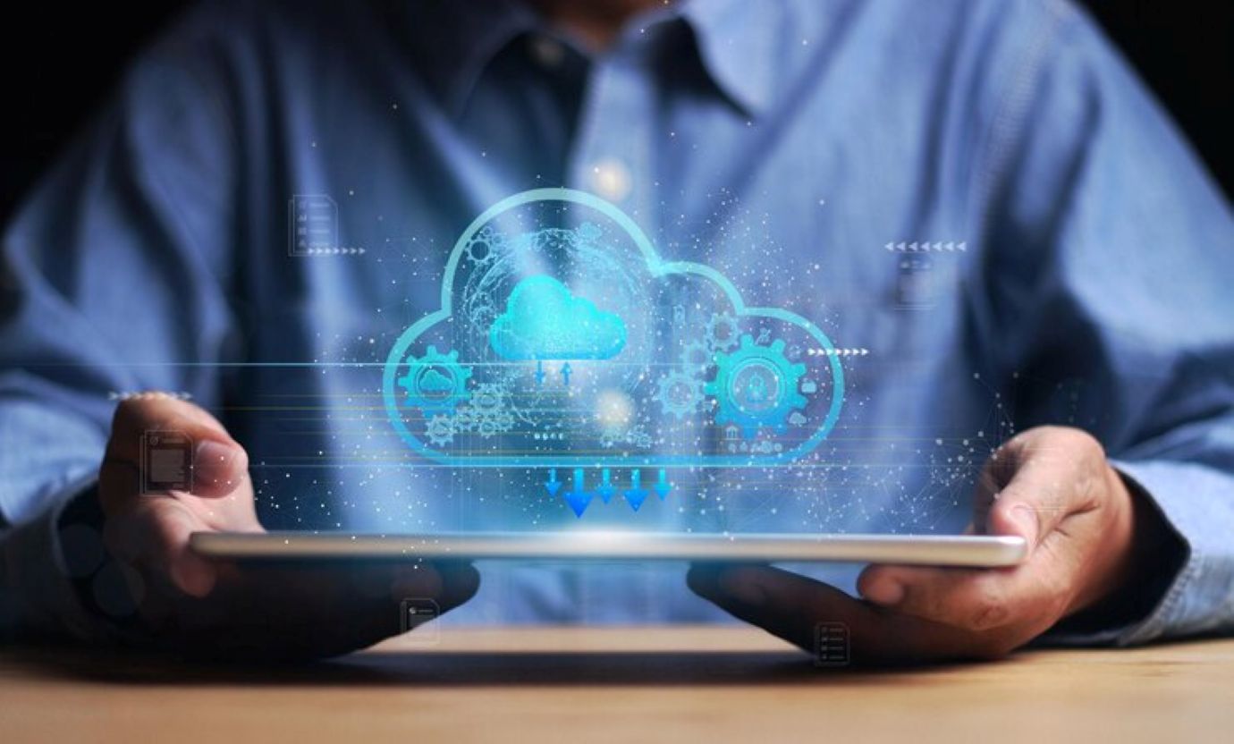 Cloud technology concept global network of global business megatrends