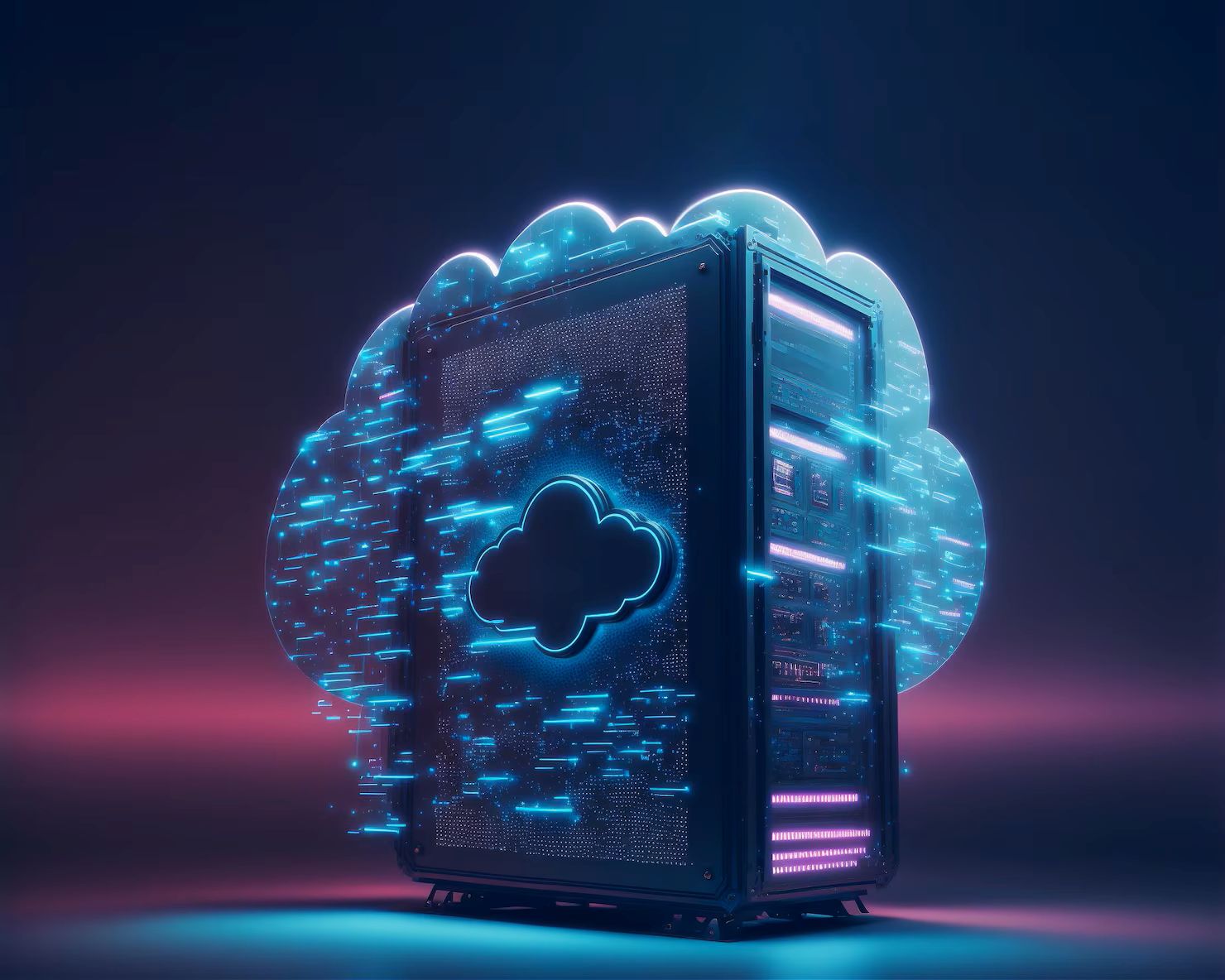 Online cloud data storage concept cloudscape digital online server