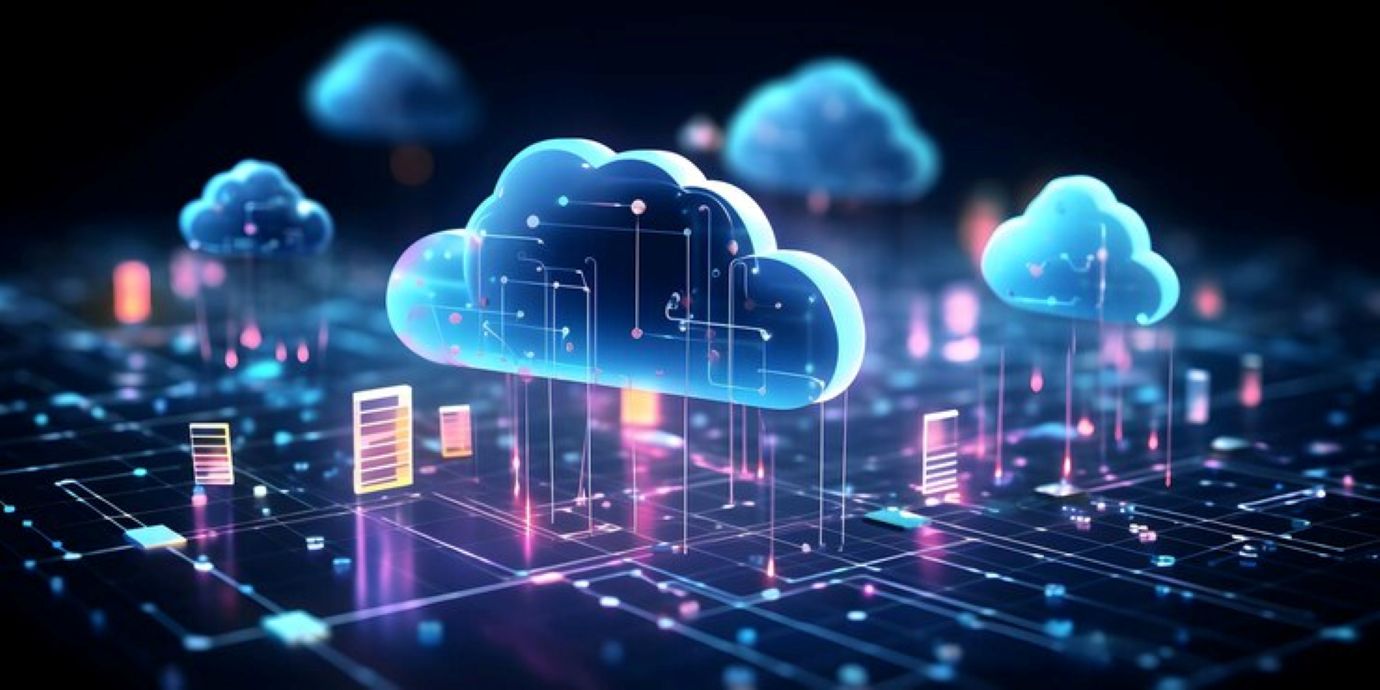 Cloud computing conceptabstract cloud connection transfer big data
