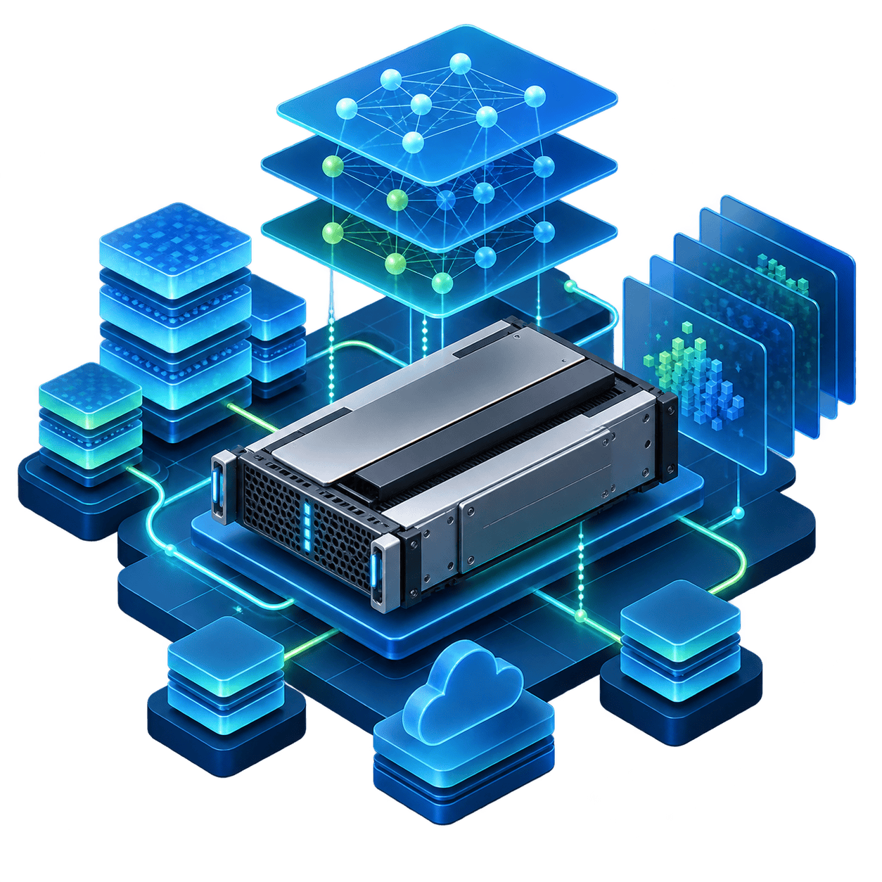 NVIDIA A30 AI training cloud GPU illustration